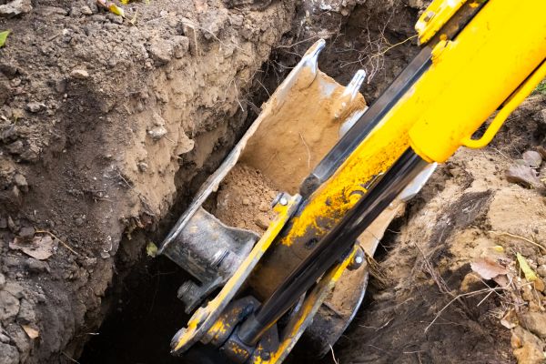 Downspout Trenching in Rochester