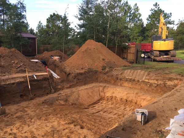 Pool Site Excavation in Rochester